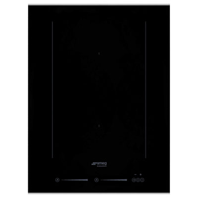 Smeg SIM631WLDX Dolce Stil Novo Induction Hob, Black/Stainless Steel